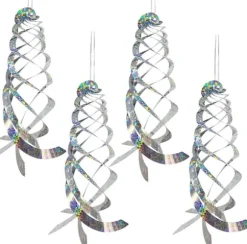 4-delt spiralformet fugleafvisende reflektor 28,5*28,5 cm hængende reflekterende fugleafvisende enhed, der bruges til at jage fugle som spætter, duer | CDON