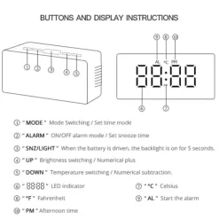 Digital Fjärrstyrd / Rörelseaktiverad WiFi Klocka med Dold Kamera och Nightvision