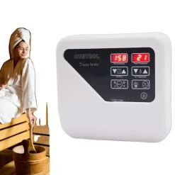 Digital Sauna Controller, Udgangseffekt 3-9KW, Arbejdsspænding 220V-240V, Temperaturinterval 40-105℃, Dimensioner 24,5x21x7,5 cm