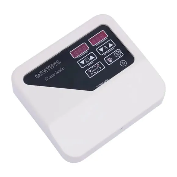 Digital saunastyring - Eksternt kontrolpanel - 3–9 kW - 220–240 V - Temperaturområde 40–105 °C - Lys maks. 60 W - Vægmonteret