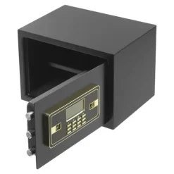Digital sikkerhedsboks, elektronisk tastatur, tyverialarm,Sort