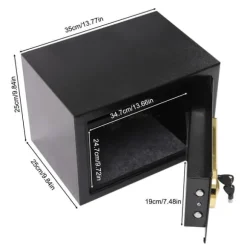 Digitalt Pengeskab, Kapacitet 22L, Eksterne Dimensioner 35 x 25 x 25 cm, Interne Dimensioner 34,7 x 19 x 24,7 cm, Nettovægt 6 kg