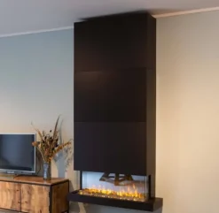 Disegno 90XLB elektrisk vægpejs - sort - 3-sidet elektrisk LED humørpejs - Højt til loftet - 1400 Watt varme - fjernbetjening