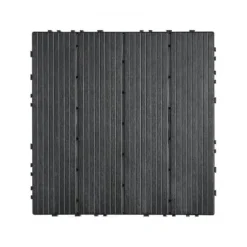 Dækfliser, 36 stk., 30x30x2 cm, mørkegrå, plast