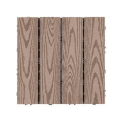 Dækfliser, WPC-materiale, Sammenkoblingsdesign,Kaffe