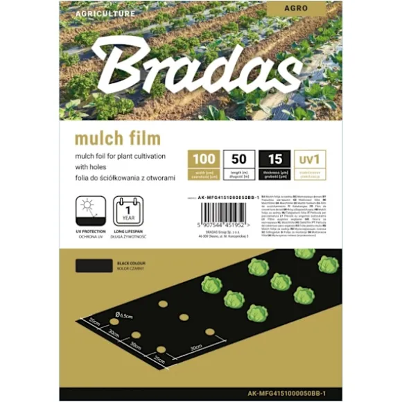 Dækningsfilm med huller, 1m x 50m, 15 mic.