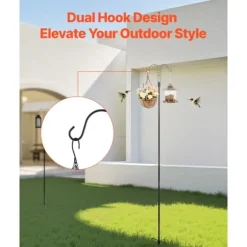 Dobbelt Hyrdekrog 8-pak, 2345 mm Kraftig Fuglefoderstang, Robust og Nem at Installere