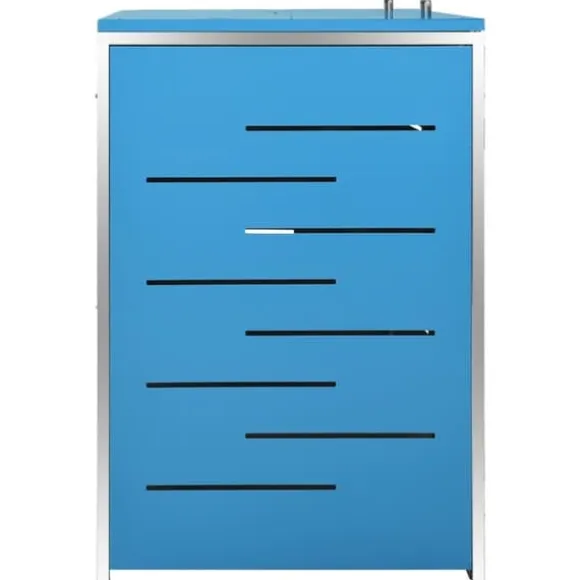 Dobbelt skraldespandsskjuler i rustfrit stål - Rummeligt design | Størrelse: 138x77,5x112,5 cm