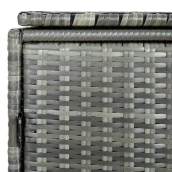 Dobbelt skraldespandsskjuler i polyrattan - Opbevaring | Farve: Grå | Størrelse: 148x77x111 cm