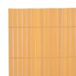 Dobbeltsidet havehegn - Vejrbestandigt PVC til terrasser og haver | Størrelse: 110x500 cm | Farve: Gul