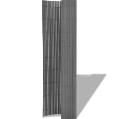 Dobbeltsidet havehegn i vejrbestandigt PVC | Størrelse: 90x500 cm | Farve: Grå