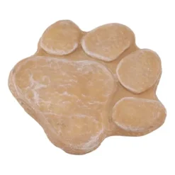 Dog Memorial Stone DIY Pawprint Lettering - Pet Grave Marker for Outdoor Garden - Sandy Yellow