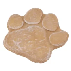 Dog Memorial Stone DIY Pawprint Lettering - Pet Grave Marker for Outdoor Garden - Sandy Yellow