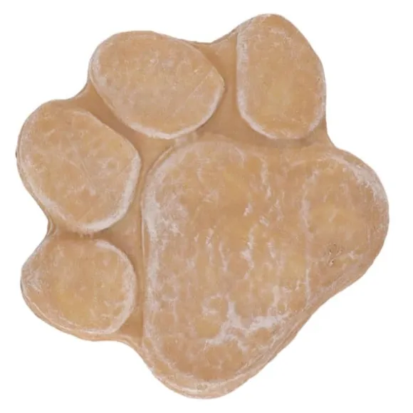 Dog Memorial Stone DIY Pawprint Lettering - Pet Grave Marker for Outdoor Garden - Sandy Yellow