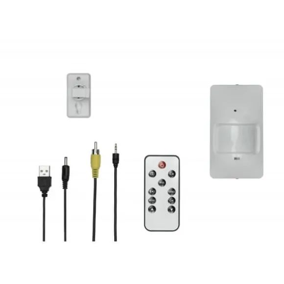 Dold Spionkamera, med inbyggt batteri i form av PIR-sensor, 1080p, 30 dagar standby, rörelsedetektion, Fjärrkontroll