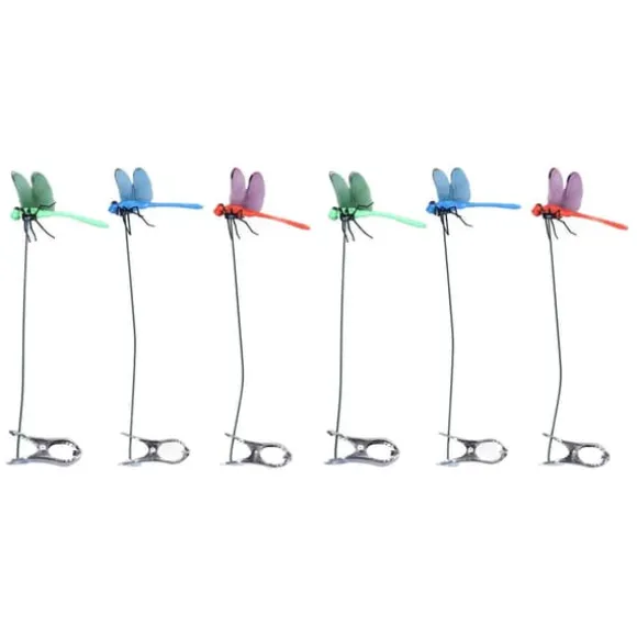 Dragonfly Clip Falske Dragonfly Stang Clips Naturligt organisk koncept 3D Dragonfly Have Decor til Familie Have Potte Blomster Plænehus Statue 6 Stk | CDON