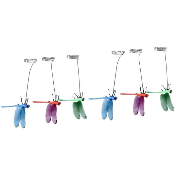 Dragonfly Clip Falske Dragonfly Stang Clips Naturligt organisk koncept 3D Dragonfly Have Decor til Familie Have Potte Blomster Plænehus Statue 6 Stk | CDON