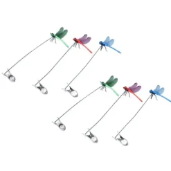Dragonfly Clip Falske Dragonfly Stang Clips Naturligt organisk koncept 3D Dragonfly Have Decor til Familie Have Potte Blomster Plænehus Statue 6 Stk | CDON