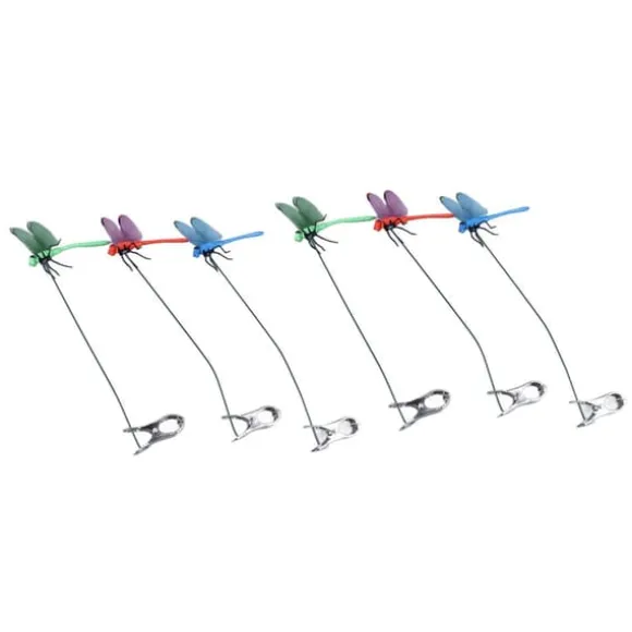 Dragonfly Clip Falske Dragonfly Stang Clips Naturligt organisk koncept 3D Dragonfly Have Decor til Familie Have Potte Blomster Plænehus Statue 6 Stk | CDON