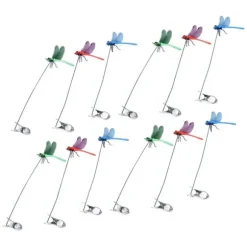 Dragonfly Clip Falske Dragonfly Stang Clips Naturlig organisk koncept 3D Dragonfly Have Decor til Familie Have Potte Blomster Plænehus Statue 12 Stk | CDON