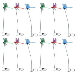 Dragonfly Clip Falske Dragonfly Stang Clips Naturlig organisk koncept 3D Dragonfly Have Decor til Familie Have Potte Blomster Plænehus Statue 12 Stk | CDON