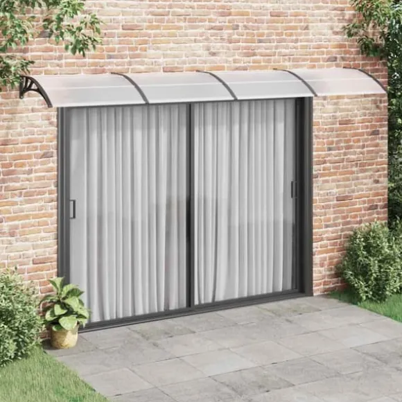 Dørbaldakin i polycarbonat 400x100 cm | Farve: Sort