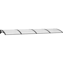 Dørbaldakin i polycarbonat 400x100 cm | Farve: Sort