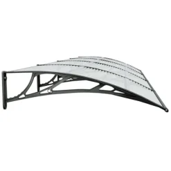 Dørbaldakin i polycarbonat 400x100 cm | Farve: Sort