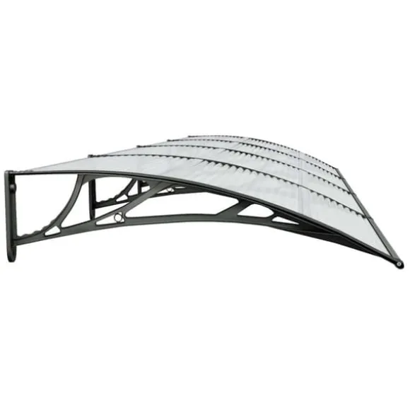 Dørbaldakin i polycarbonat 400x100 cm | Farve: Sort