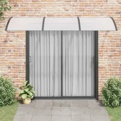 Dørbaldakin i polycarbonat - Vejrbestandig og robust konstruktion | Størrelse: 300x100 cm | Farve: Sort