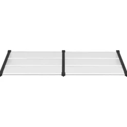 Dørbaldakin til beskyttelse mod vejr - Polycarbonat, Sort & Transparent | Størrelse: 199x90 cm