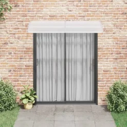 Dørbaldakin 200x75 cm - Vejrbestandig og holdbar | Farve: Grå/Transparent | Størrelse: 200x75 cm