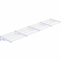 Dørbaldakin 396x90 cm i polycarbonat | Farve: Grå/Transparent | Størrelse: 396x90 cm