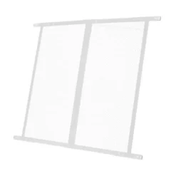 Dørbeskytter til skærm, 80x72,4x1 cm, Hvid, Aluminium