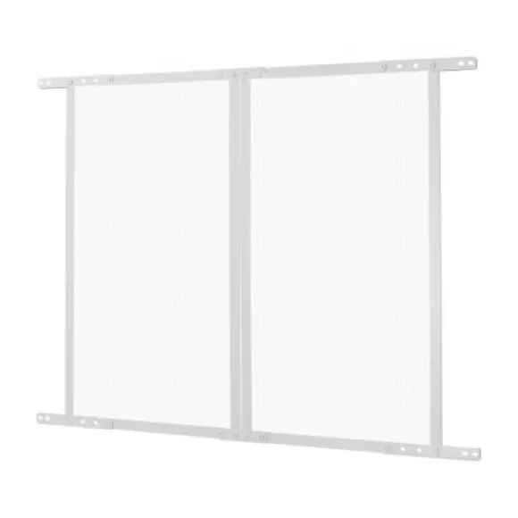 Dørbeskytter til skærm, 80x72,4x1 cm, Hvid, Aluminium