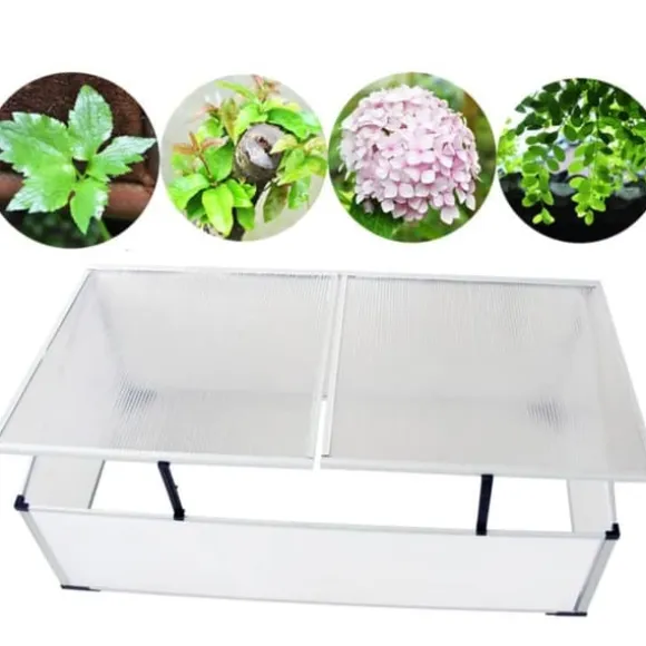 Drivbænk 2 låg - Minidrivhus til forkultivering | Størrelse: 110x55x41 cm