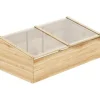 Drivbænk i gran 100x50x35 cm, PC-plade, natur – drivhus/plantelåda