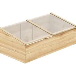 Drivbænk i gran 100x50x35 cm, PC-plade, natur – drivhus/plantelåda