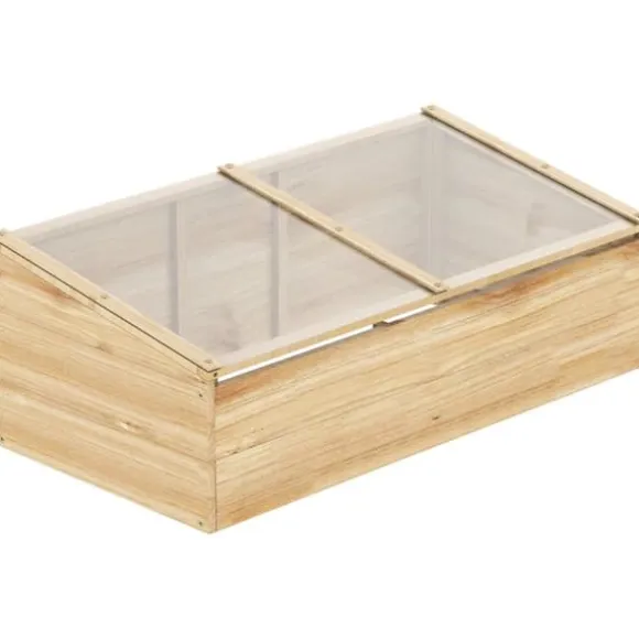 Drivbænk i gran 100x50x35 cm, PC-plade, natur – drivhus/plantelåda