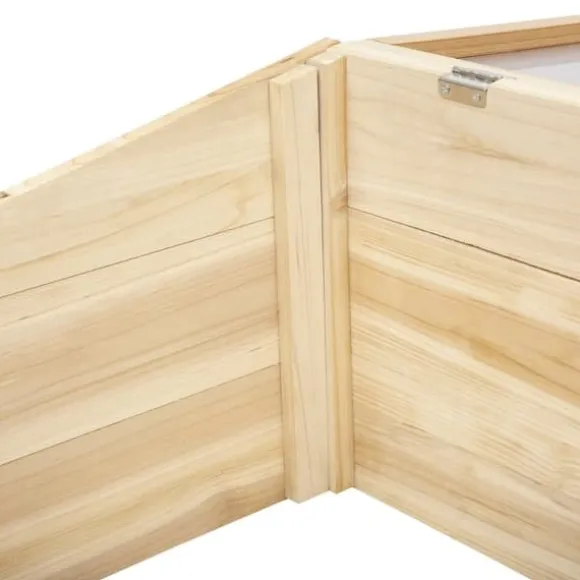 Drivbænk i gran 100x50x35 cm, PC-plade, natur – drivhus/plantelåda