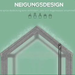 Drivbænk i træ 90x52x49,5 cm, lysgennemtrængeligt låg, vinterbestandig – grå