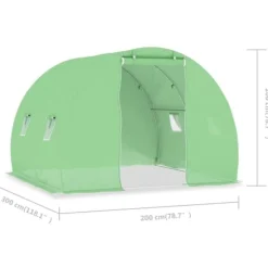 Drivhus 6 m² - Plantehus i PE-netstof | Størrelse: 3x2x2 m