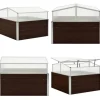 Drivhus 100 x 100 x 85 cm galvaniseret stål brun - Drivhus - Drivhuse - Home & Living