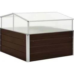 Drivhus 100 x 100 x 85 cm galvaniseret stål brun - Drivhus - Drivhuse - Home & Living