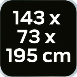 Drivhus 143 x 73 x 195 cm, PVC-folie, metalstruktur