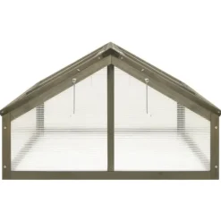 Drivhus i fyrretræ - Beskyt plantekryddere og blomster | Størrelse: 114x80x50 cm | Farve: Grå