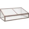 Drivhus i grantræ til planter og urter - 110x58,5x39 cm | Farve: Grå