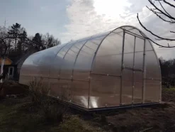 Drivhus KLASIKA RØR 3x12m (36m2) med fundamenter og 4mm polycarbonatbelægning
