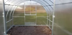Drivhus KLASIKA RØR 3x12m (36m2) med fundamenter og 4mm polycarbonatbelægning