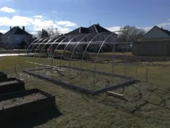 Drivhus KLASIKA RØR 3x12m (36m2) med fundamenter og 4mm polycarbonatbelægning